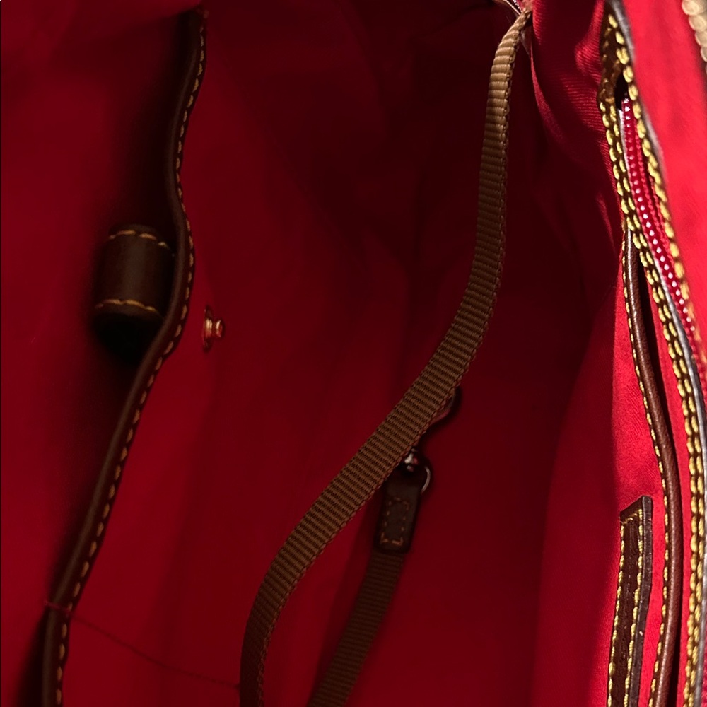 Dooney & Bourke Green Satchel with Brown Accents - Picture 9 of 11